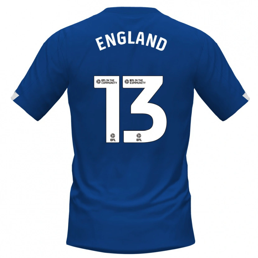 Danxen Niño Camiseta Kurtis England #13 Azul Blanco 1ª Equipación 2025/26 La Camisa