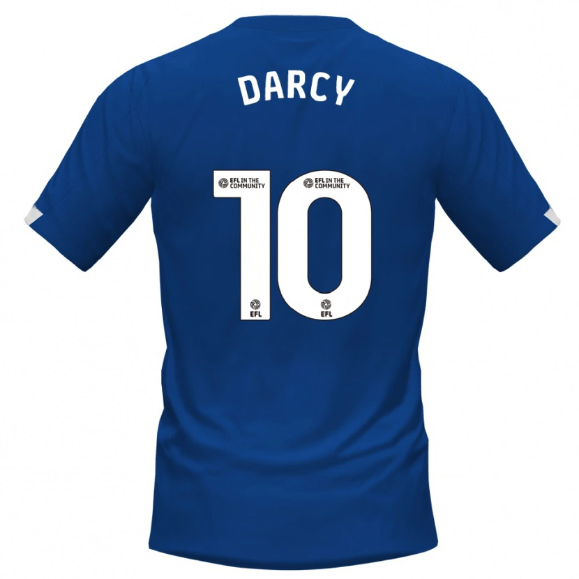 Danxen Niño Camiseta Ronan Darcy #10 Azul Blanco 1ª Equipación 2025/26 La Camisa