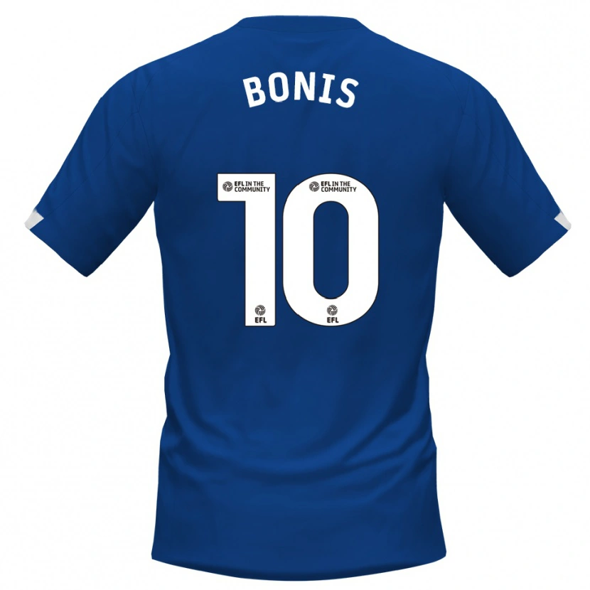 Danxen Niño Camiseta Lee Bonis #10 Azul Blanco 1ª Equipación 2025/26 La Camisa