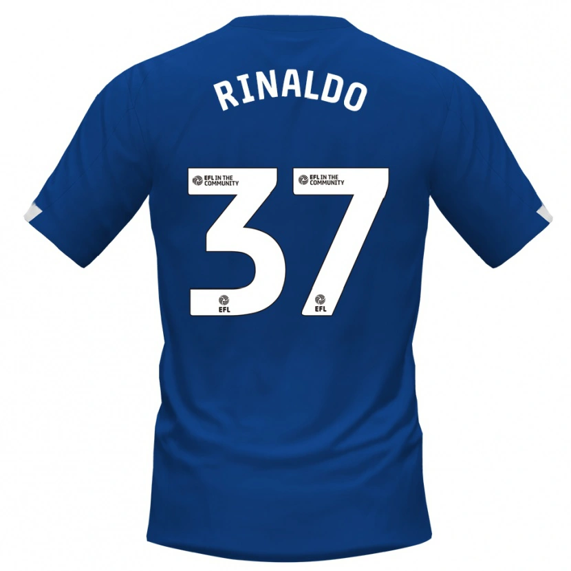 Danxen Niño Camiseta Ashton Rinaldo #37 Azul Blanco 1ª Equipación 2025/26 La Camisa