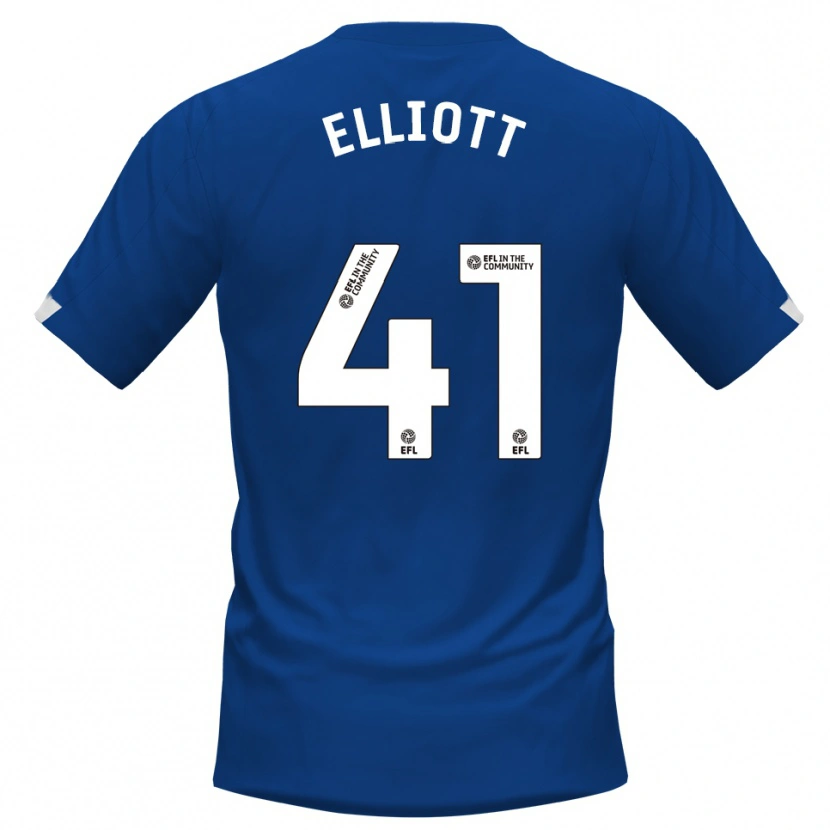 Danxen Niño Camiseta Gunner Elliott #41 Azul Blanco 1ª Equipación 2025/26 La Camisa