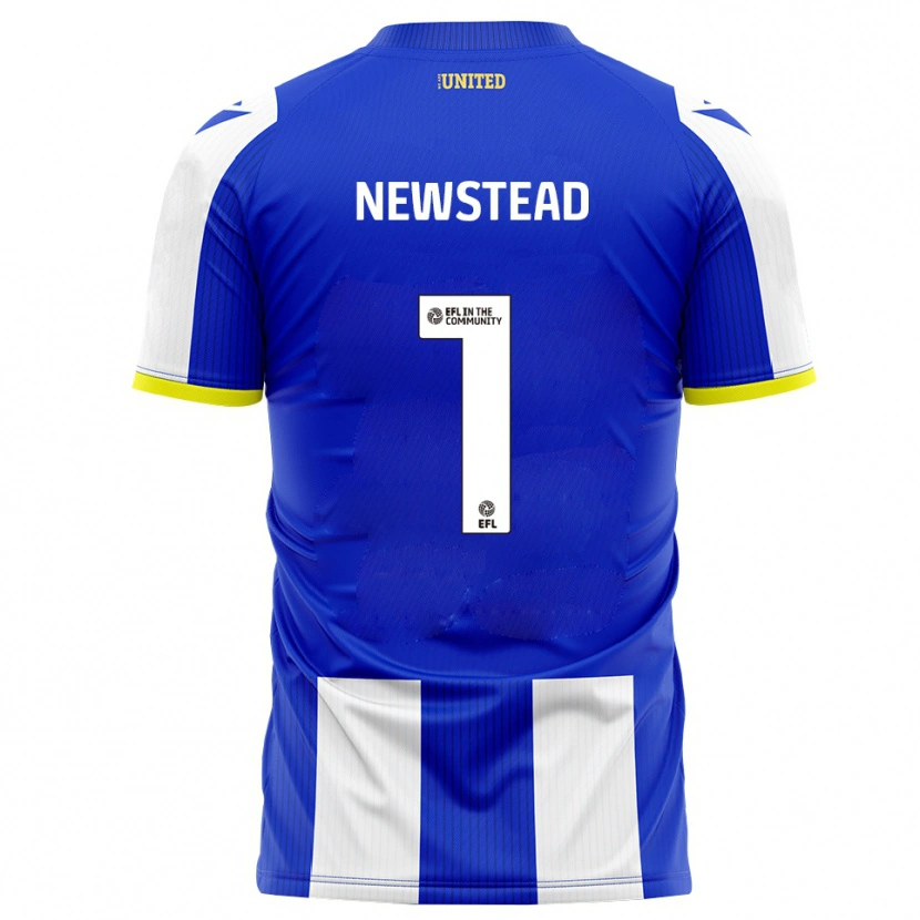 Danxen Niño Camiseta Jamie-Louise Newstead #1 Azul Blanco 1ª Equipación 2025/26 La Camisa