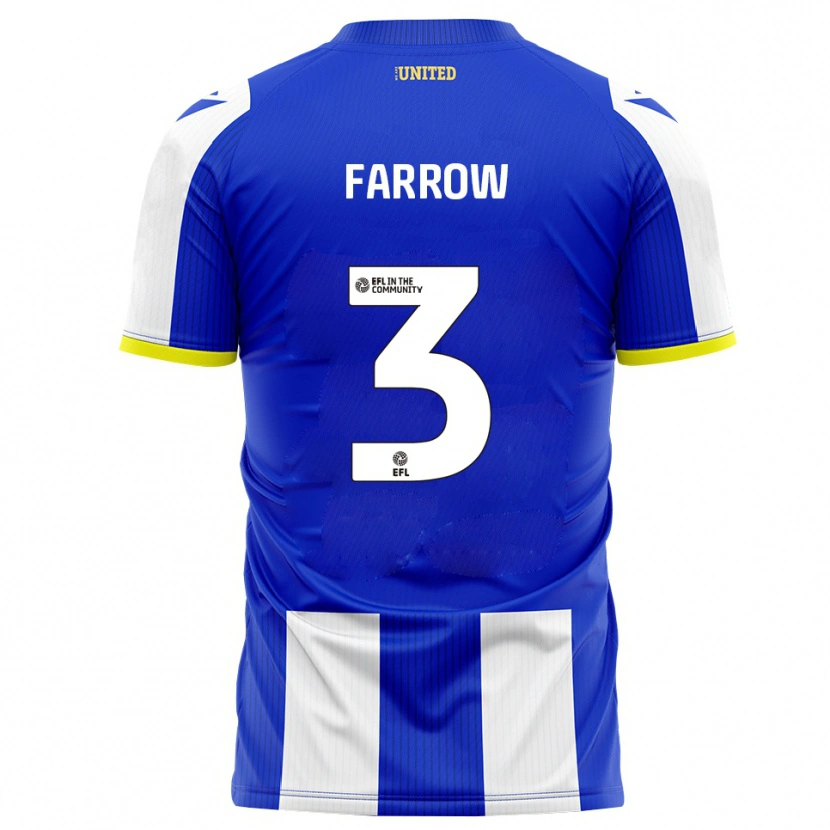 Danxen Niño Camiseta Sophie Farrow #3 Azul Blanco 1ª Equipación 2025/26 La Camisa