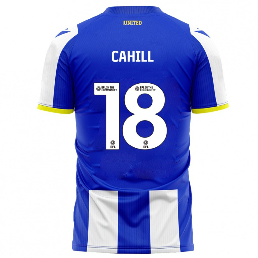 Danxen Niño Camiseta Ella Cahill #18 Azul Blanco 1ª Equipación 2025/26 La Camisa