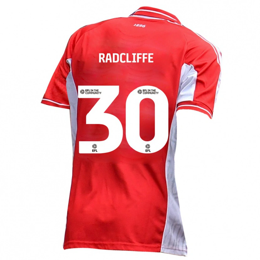 Danxen Niño Camiseta Ben Radcliffe #30 Rojo Blanco 1ª Equipación 2025/26 La Camisa