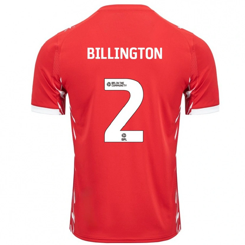 Danxen Niño Camiseta Lewis Billington #2 Rojo Blanco 1ª Equipación 2025/26 La Camisa