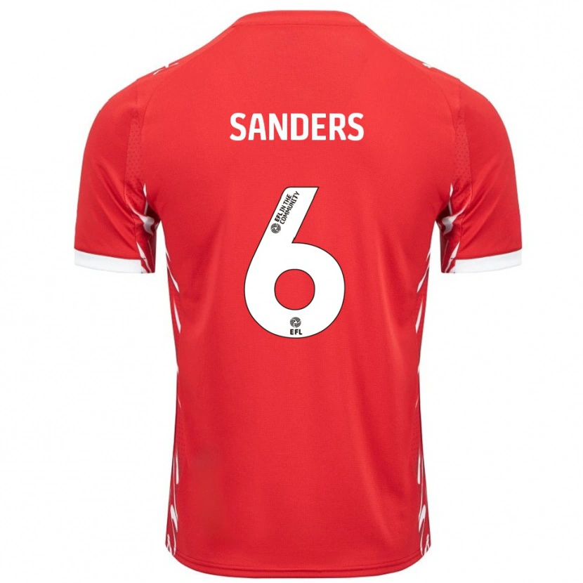 Danxen Niño Camiseta Max Sanders #6 Rojo Blanco 1ª Equipación 2025/26 La Camisa