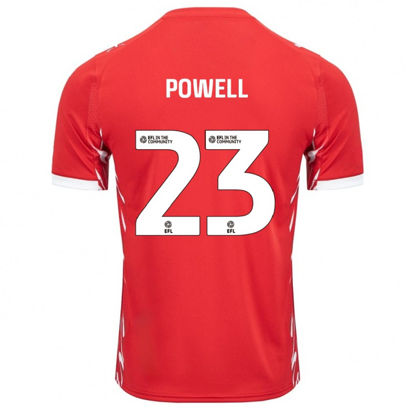 Danxen Niño Camiseta Jack Powell #23 Rojo Blanco 1ª Equipación 2025/26 La Camisa