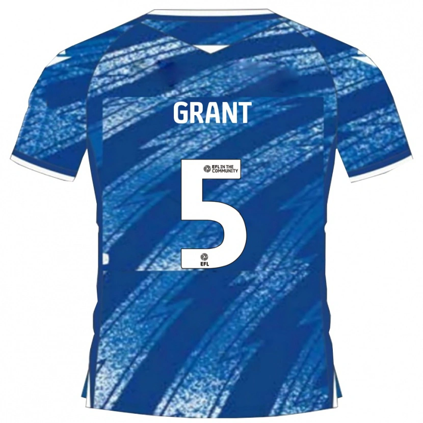 Danxen Niño Camiseta Nayan Grant #5 Azul Blanco 1ª Equipación 2025/26 La Camisa