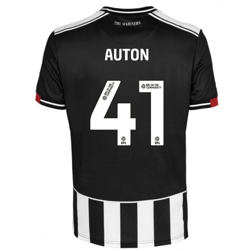Danxen Niño Camiseta Sebastian Auton #41 Negro Blanco Rojo 1ª Equipación 2025/26 La Camisa