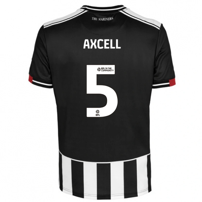 Danxen Niño Camiseta Finley Axcell #5 Negro Blanco Rojo 1ª Equipación 2025/26 La Camisa