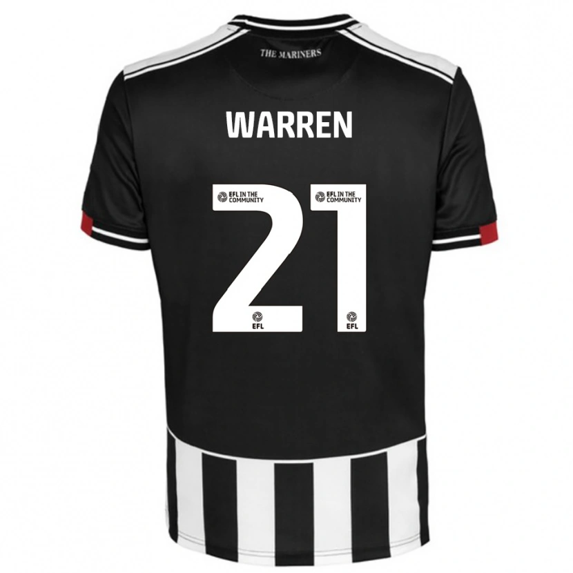 Danxen Niño Camiseta Tyrell Warren #21 Negro Blanco Rojo 1ª Equipación 2025/26 La Camisa