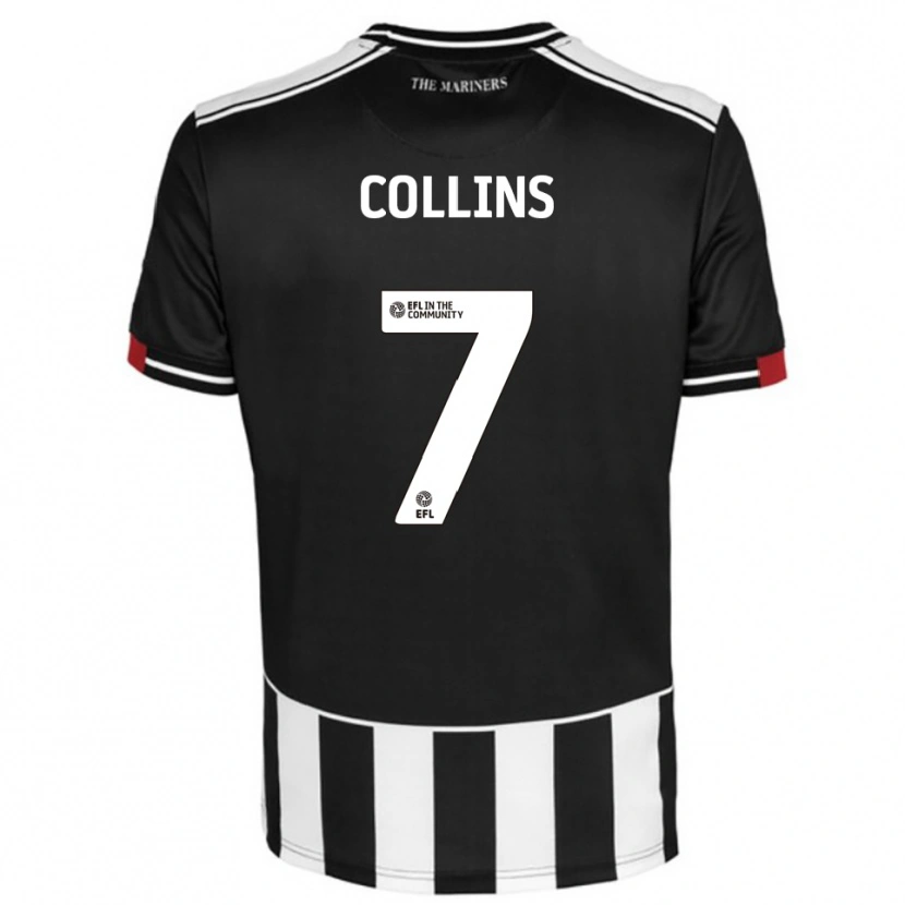 Danxen Niño Camiseta Jack Collins #7 Negro Blanco Rojo 1ª Equipación 2025/26 La Camisa