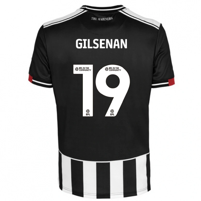 Danxen Niño Camiseta Zak Gilsenan #19 Negro Blanco Rojo 1ª Equipación 2025/26 La Camisa