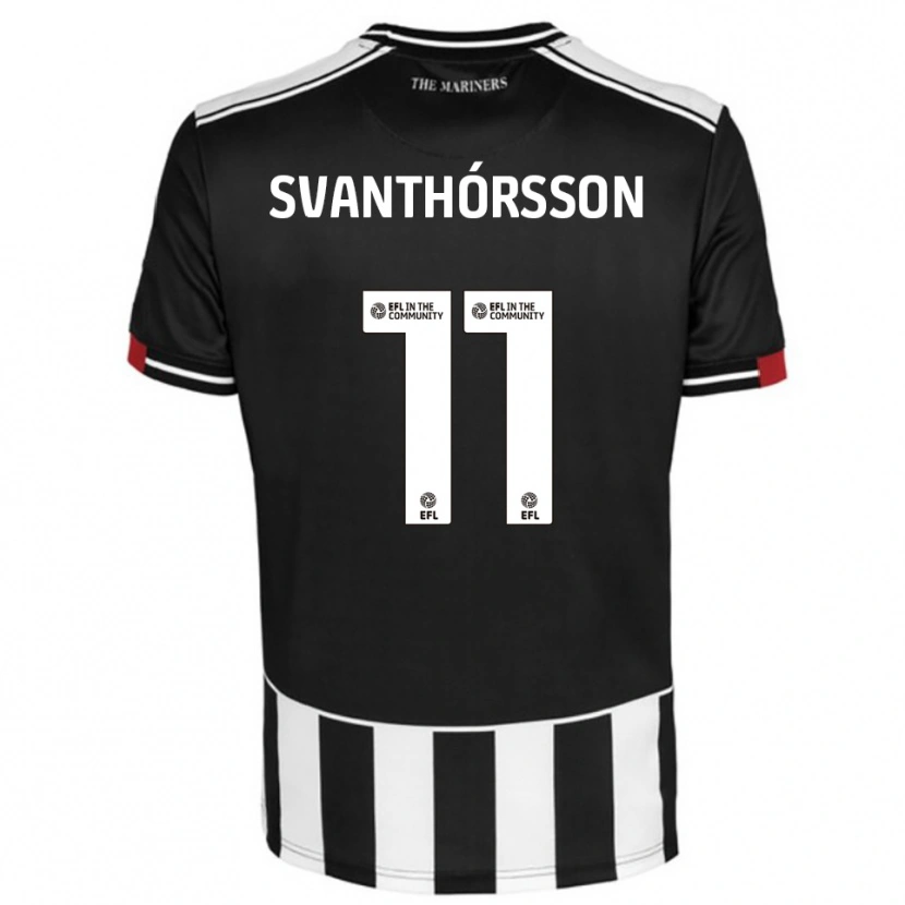 Danxen Niño Camiseta Jason Dadi Svanthórsson #11 Negro Blanco Rojo 1ª Equipación 2025/26 La Camisa