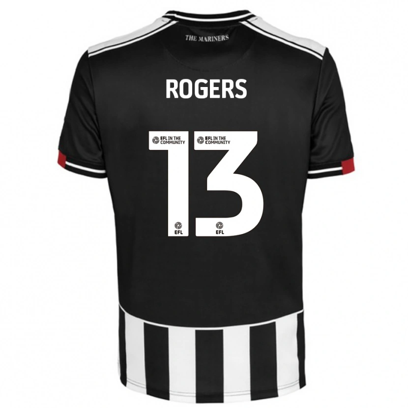 Danxen Niño Camiseta Hayden Rogers #13 Negro Blanco Rojo 1ª Equipación 2025/26 La Camisa