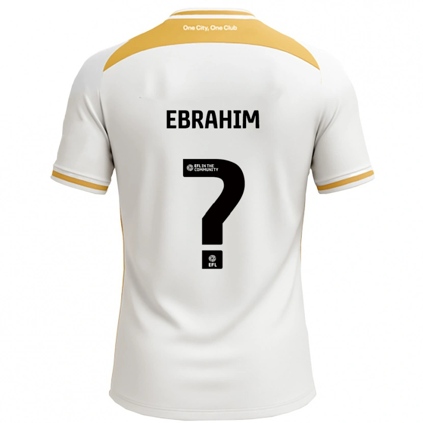 Danxen Niño Camiseta Erin Ebrahim #0 Blanco Dorado 1ª Equipación 2025/26 La Camisa