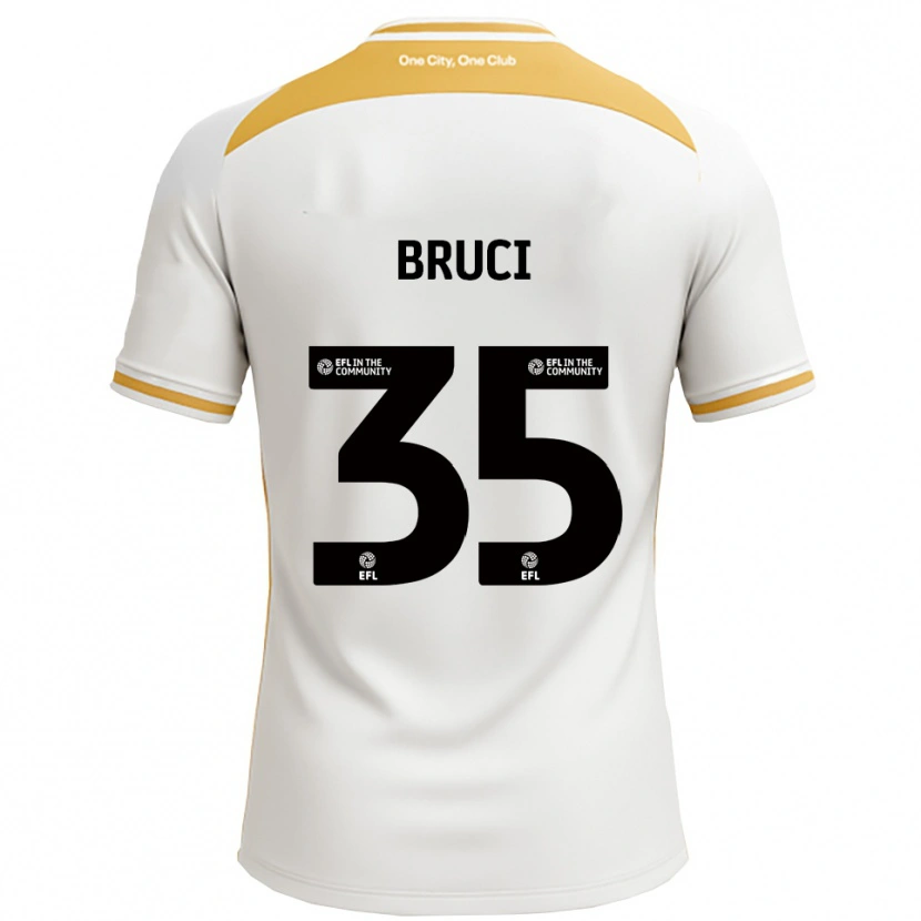 Danxen Niño Camiseta Izabella Bruci #35 Blanco Dorado 1ª Equipación 2025/26 La Camisa