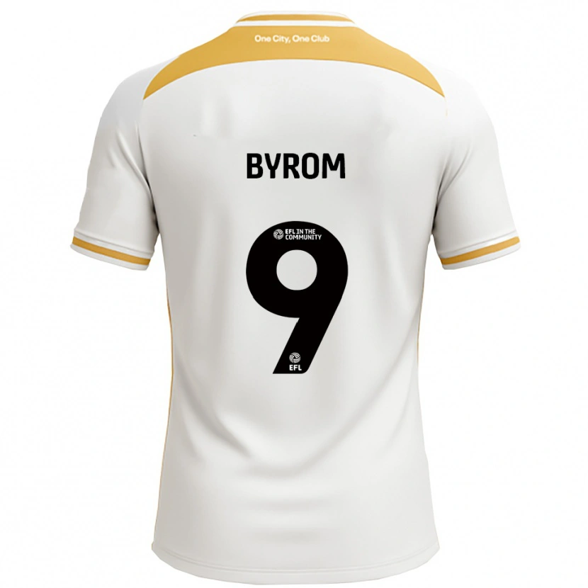 Danxen Niño Camiseta Sophie Byrom #9 Blanco Dorado 1ª Equipación 2025/26 La Camisa