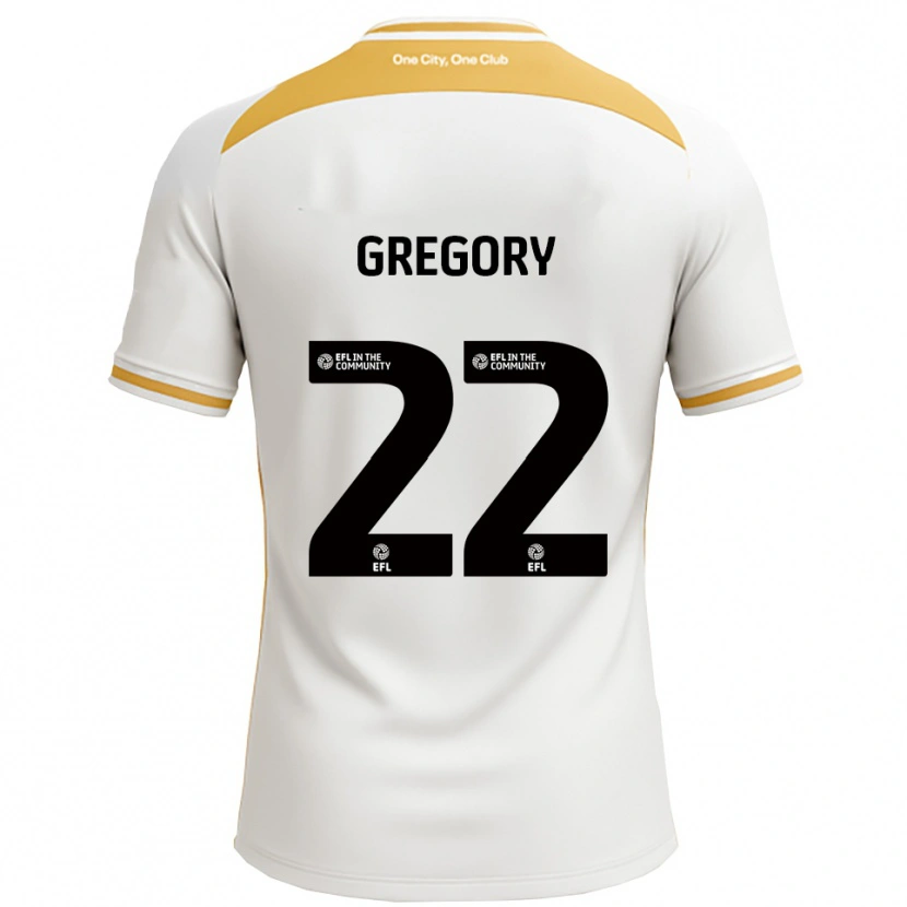 Danxen Niño Camiseta Mia Gregory #22 Blanco Dorado 1ª Equipación 2025/26 La Camisa
