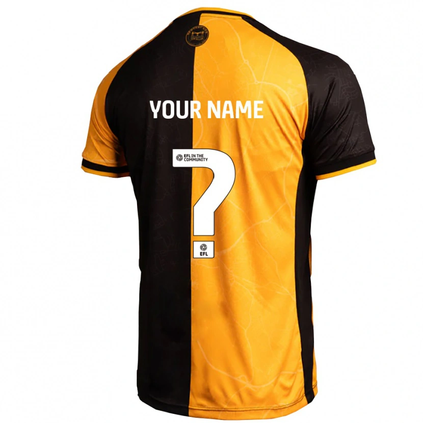 Danxen Niño Camiseta Su Nombre #0 Amarillo Negro 1ª Equipación 2025/26 La Camisa