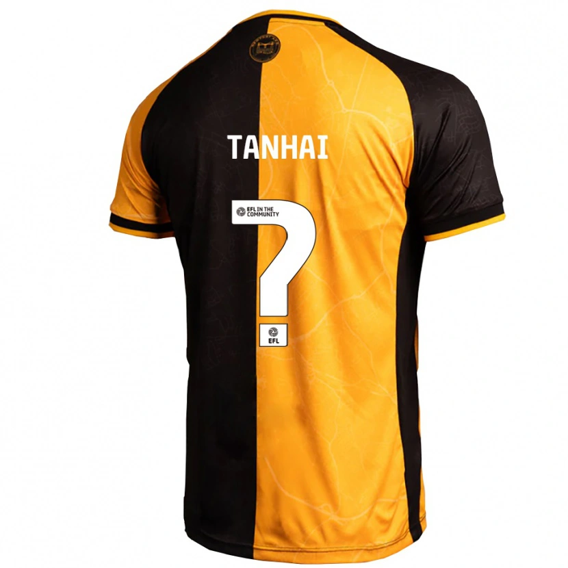 Danxen Niño Camiseta Cassius Tanhai #0 Amarillo Negro 1ª Equipación 2025/26 La Camisa