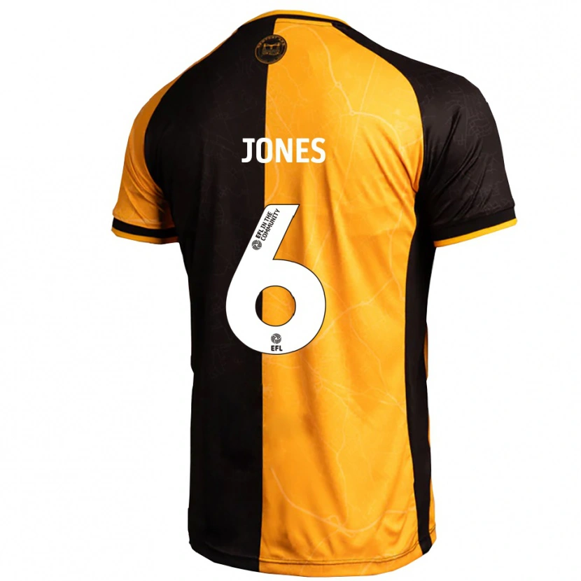 Danxen Niño Camiseta George Jones #6 Amarillo Negro 1ª Equipación 2025/26 La Camisa