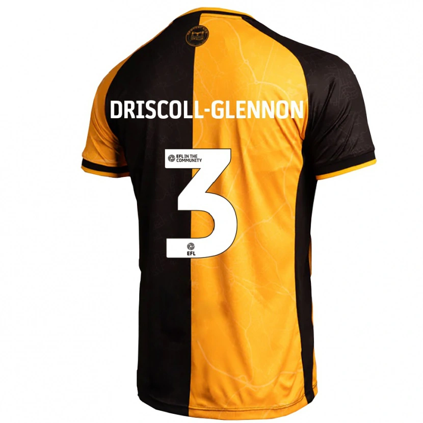 Danxen Niño Camiseta Anthony Driscoll-Glennon #3 Amarillo Negro 1ª Equipación 2025/26 La Camisa