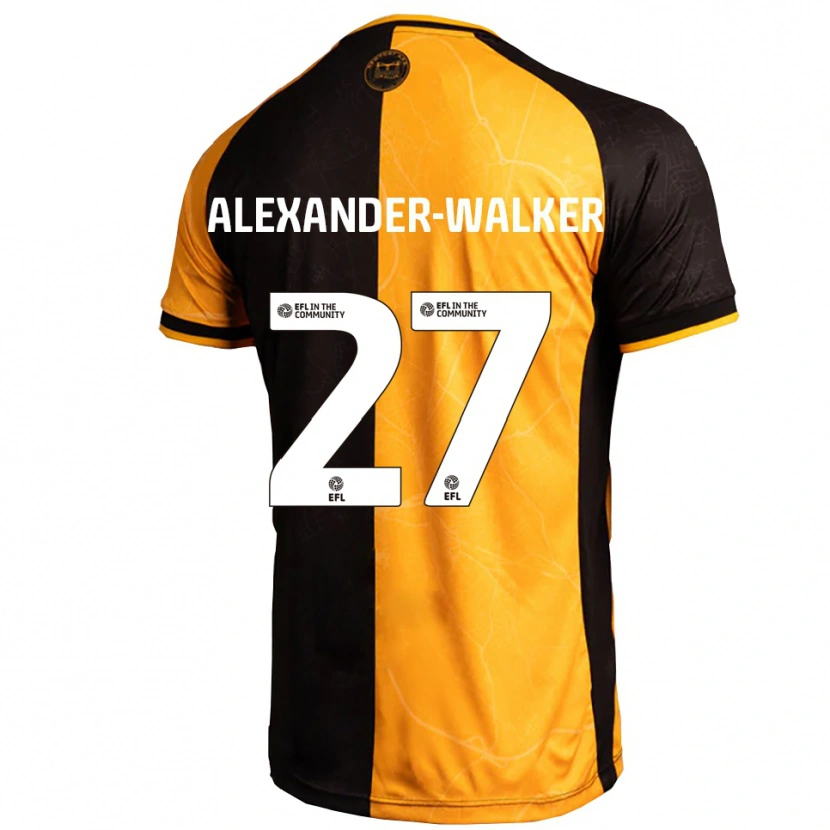 Danxen Niño Camiseta Moses Alexander-Walker #27 Amarillo Negro 1ª Equipación 2025/26 La Camisa