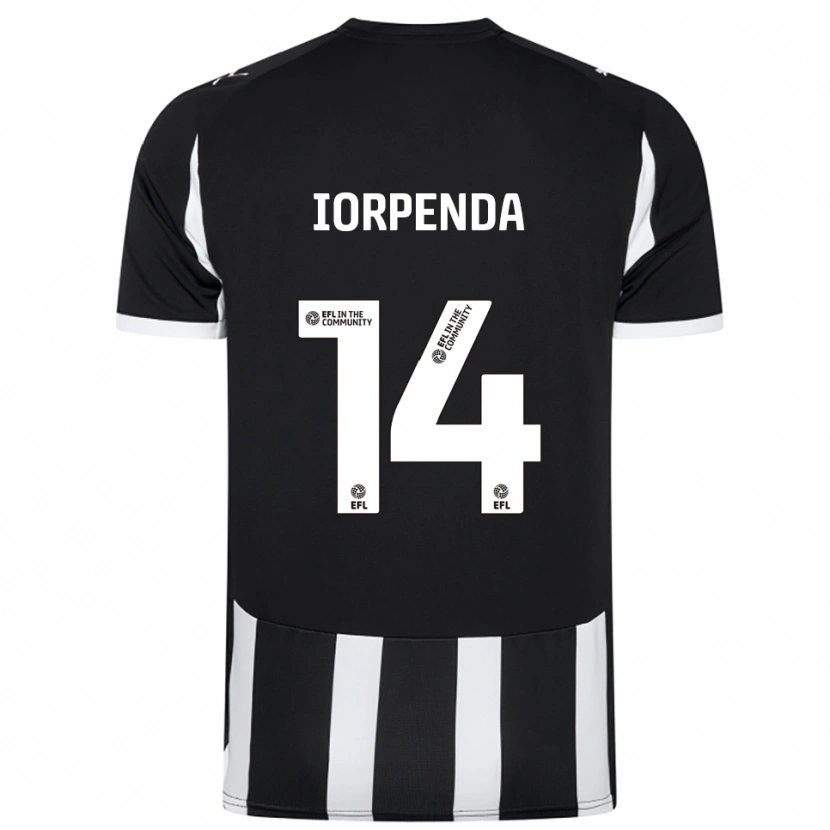 Danxen Niño Camiseta Tom Iorpenda #14 Blanco Negro 1ª Equipación 2025/26 La Camisa