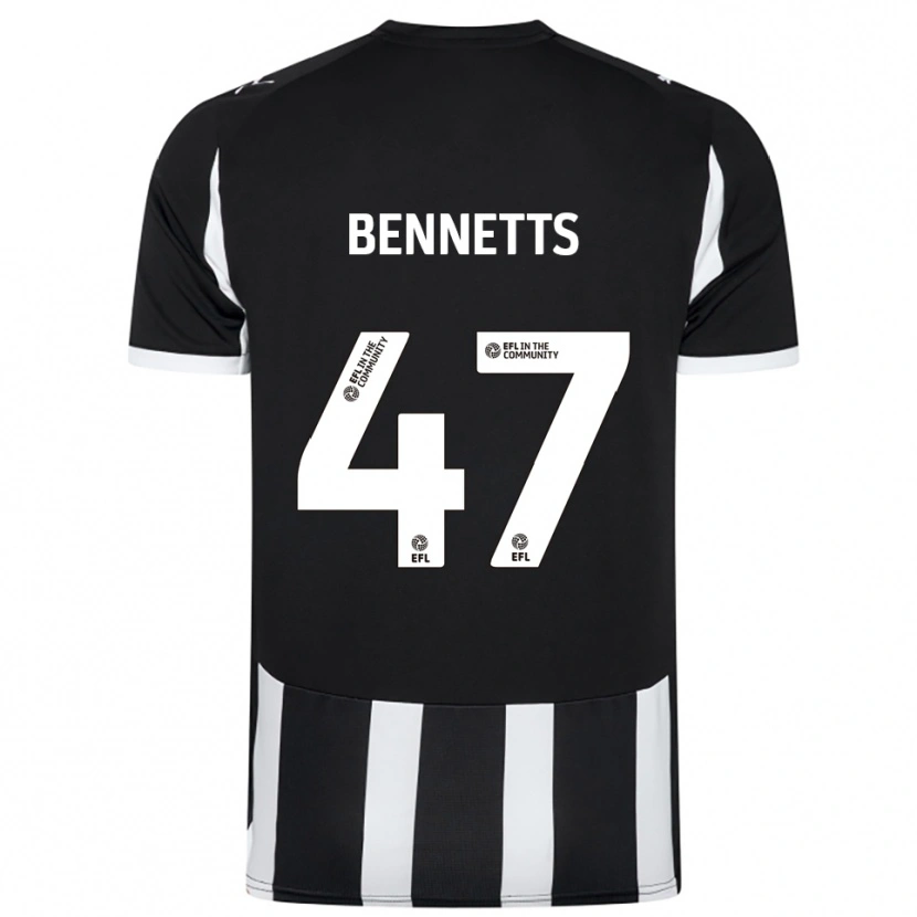 Danxen Niño Camiseta Keanan Bennetts #47 Blanco Negro 1ª Equipación 2025/26 La Camisa