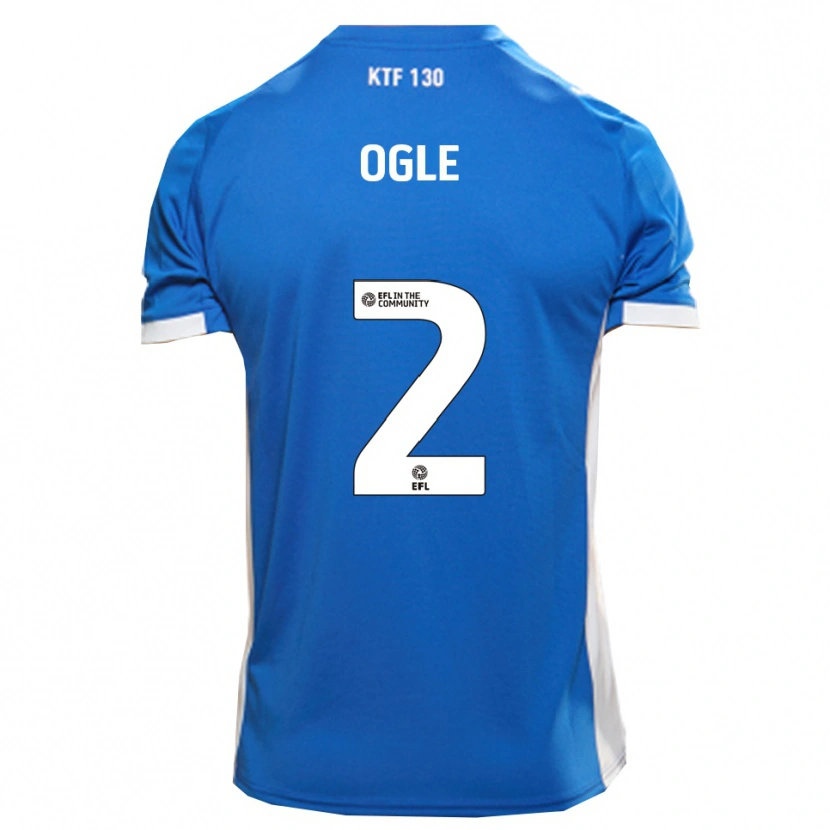 Danxen Niño Camiseta Reagan Ogle #2 Azul Blanco 1ª Equipación 2025/26 La Camisa