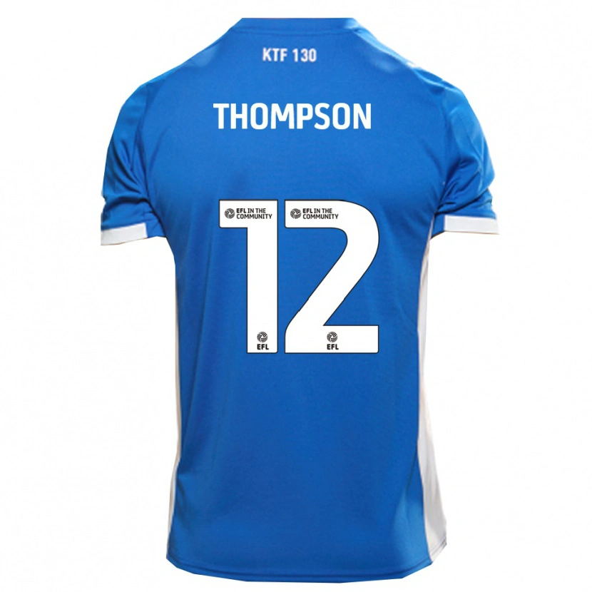 Danxen Niño Camiseta Jaheim Thompson #12 Azul Blanco 1ª Equipación 2025/26 La Camisa