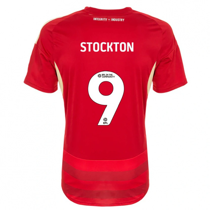Danxen Niño Camiseta Cole Stockton #9 Rojo Blanco 1ª Equipación 2025/26 La Camisa