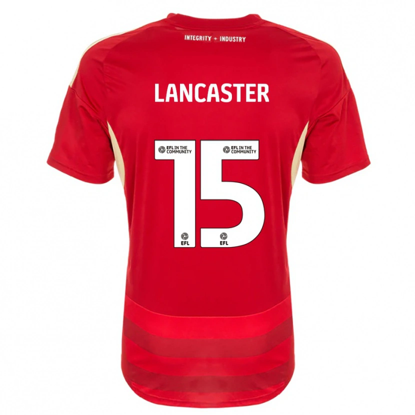 Danxen Niño Camiseta Darcy Lancaster #15 Rojo Blanco 1ª Equipación 2025/26 La Camisa