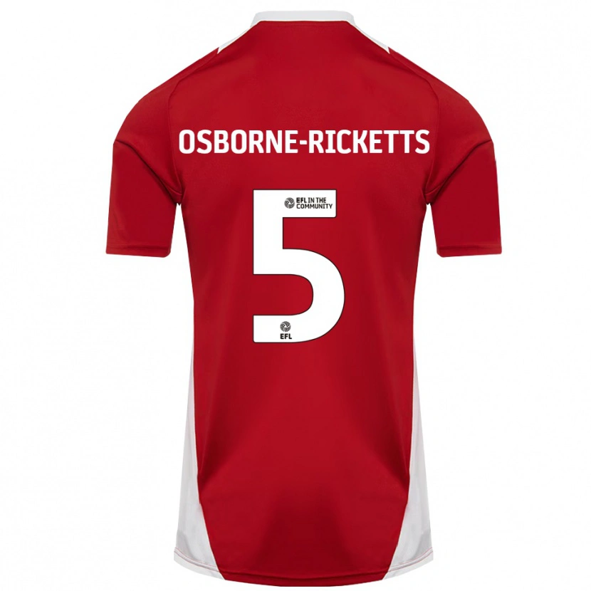 Danxen Niño Camiseta Sahara Osborne-Ricketts #5 Rojo Blanco Dorado 1ª Equipación 2025/26 La Camisa