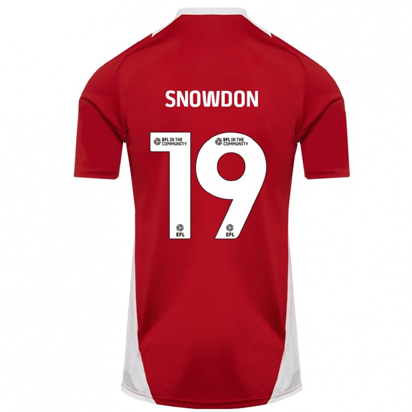 Danxen Niño Camiseta Joe Snowdon #19 Rojo Blanco Dorado 1ª Equipación 2025/26 La Camisa