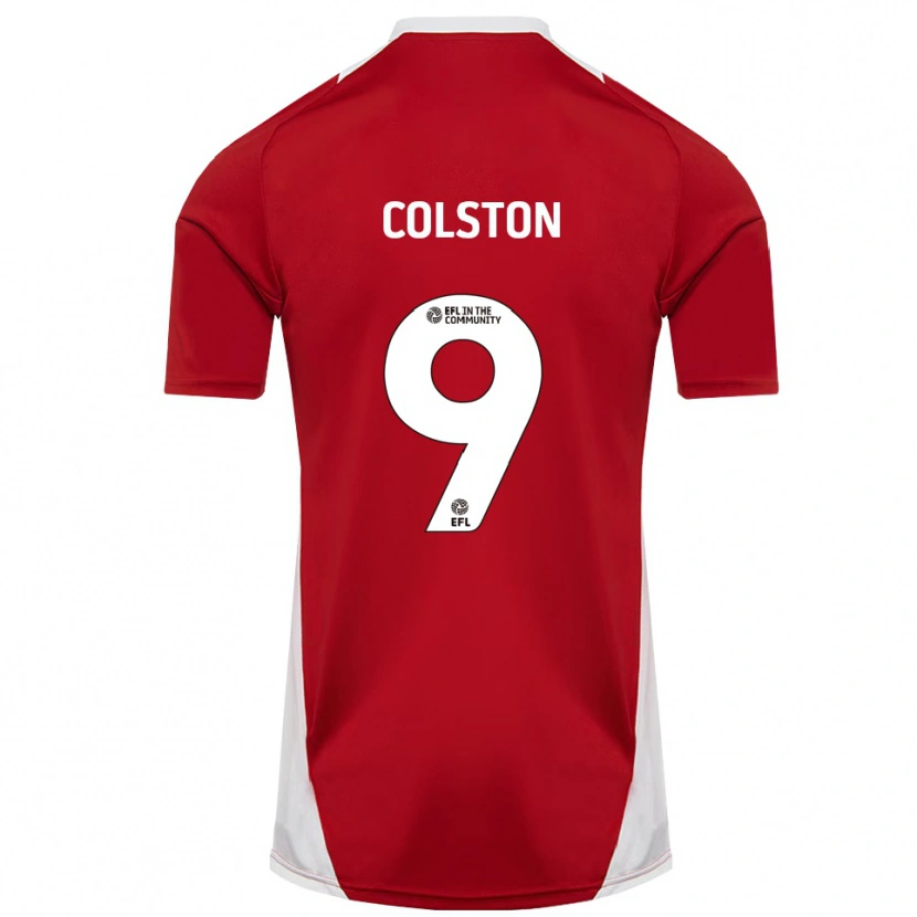 Danxen Niño Camiseta Annie Colston #9 Rojo Blanco Dorado 1ª Equipación 2025/26 La Camisa