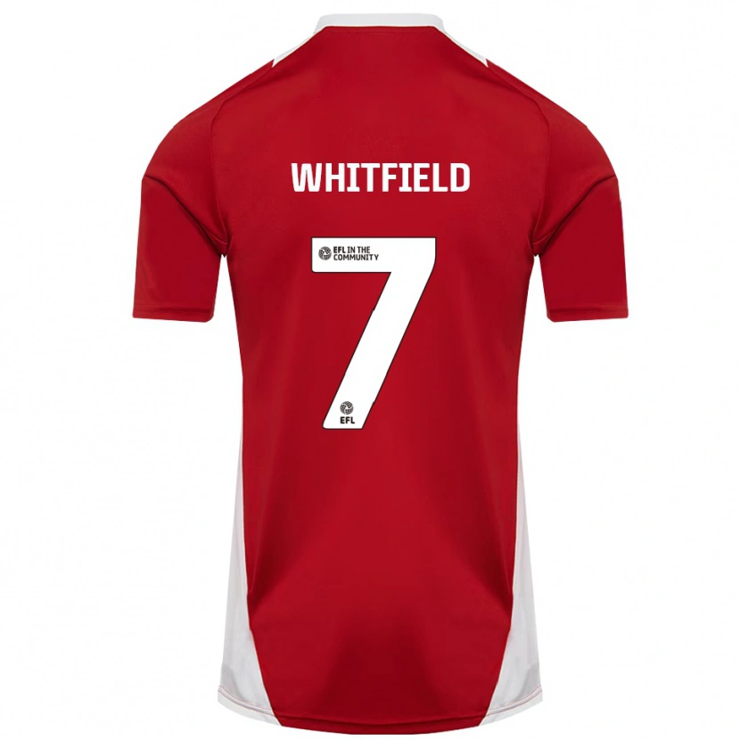 Danxen Niño Camiseta Max Whitfield #7 Rojo Blanco Dorado 1ª Equipación 2025/26 La Camisa