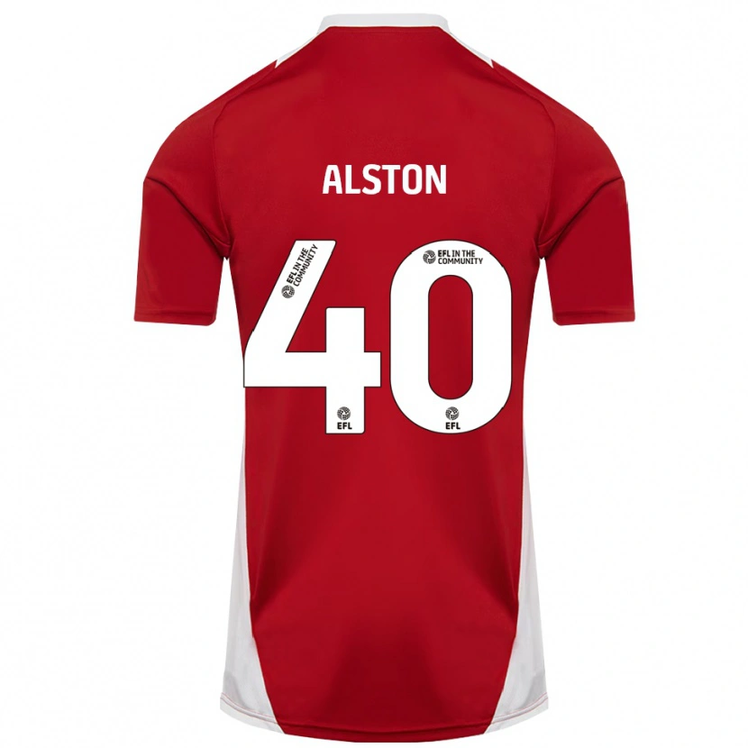 Danxen Niño Camiseta George Alston #40 Rojo Blanco Dorado 1ª Equipación 2025/26 La Camisa