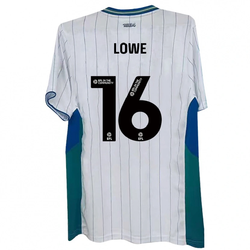 Danxen Niño Camiseta Jason Lowe #16 Blanco Verde Azul 1ª Equipación 2025/26 La Camisa
