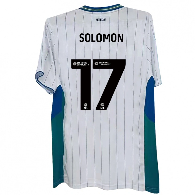 Danxen Niño Camiseta Sol Solomon #17 Blanco Verde Azul 1ª Equipación 2025/26 La Camisa