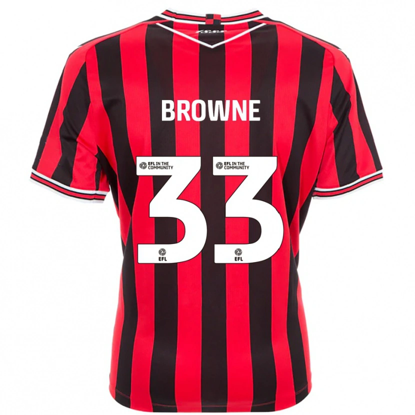 Danxen Niño Camiseta Rico Browne #33 Rojo Negro 1ª Equipación 2025/26 La Camisa