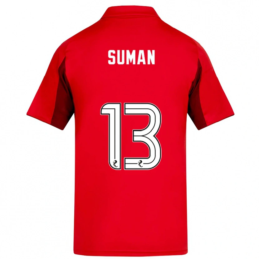 Danxen Niño Camiseta Nick Suman #13 Rojo Borgoña 1ª Equipación 2025/26 La Camisa