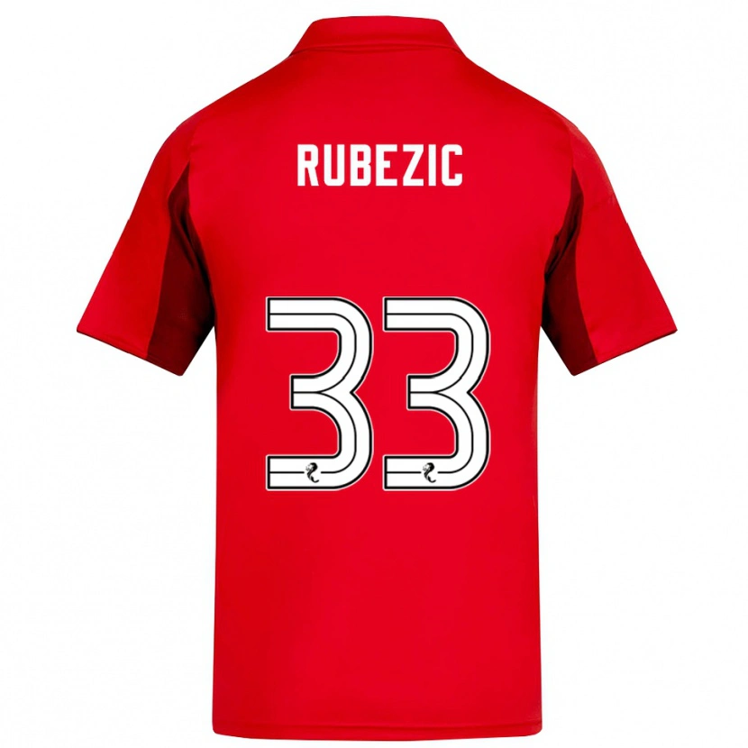Danxen Niño Camiseta Slobodan Rubezic #33 Rojo Borgoña 1ª Equipación 2025/26 La Camisa