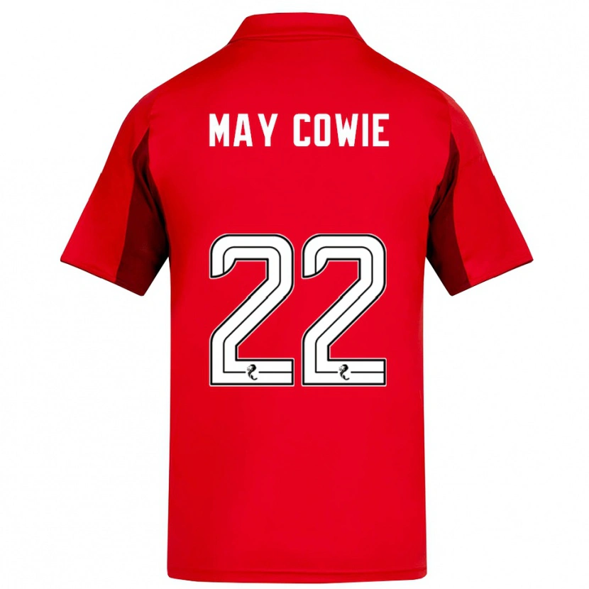 Danxen Niño Camiseta Ellie May Cowie #22 Rojo Borgoña 1ª Equipación 2025/26 La Camisa