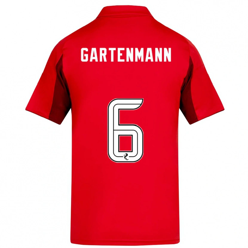 Danxen Niño Camiseta Stefan Gartenmann #6 Rojo Borgoña 1ª Equipación 2025/26 La Camisa
