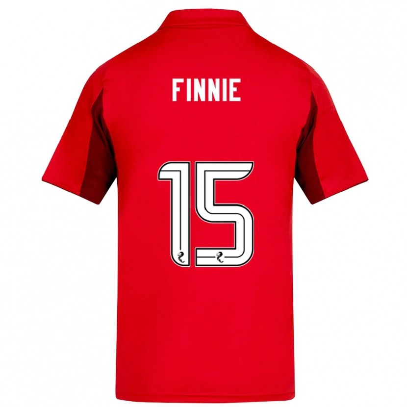 Danxen Niño Camiseta Maddison Finnie #15 Rojo Borgoña 1ª Equipación 2025/26 La Camisa
