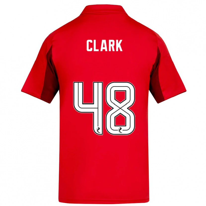 Danxen Niño Camiseta Ellis Clark #48 Rojo Borgoña 1ª Equipación 2025/26 La Camisa
