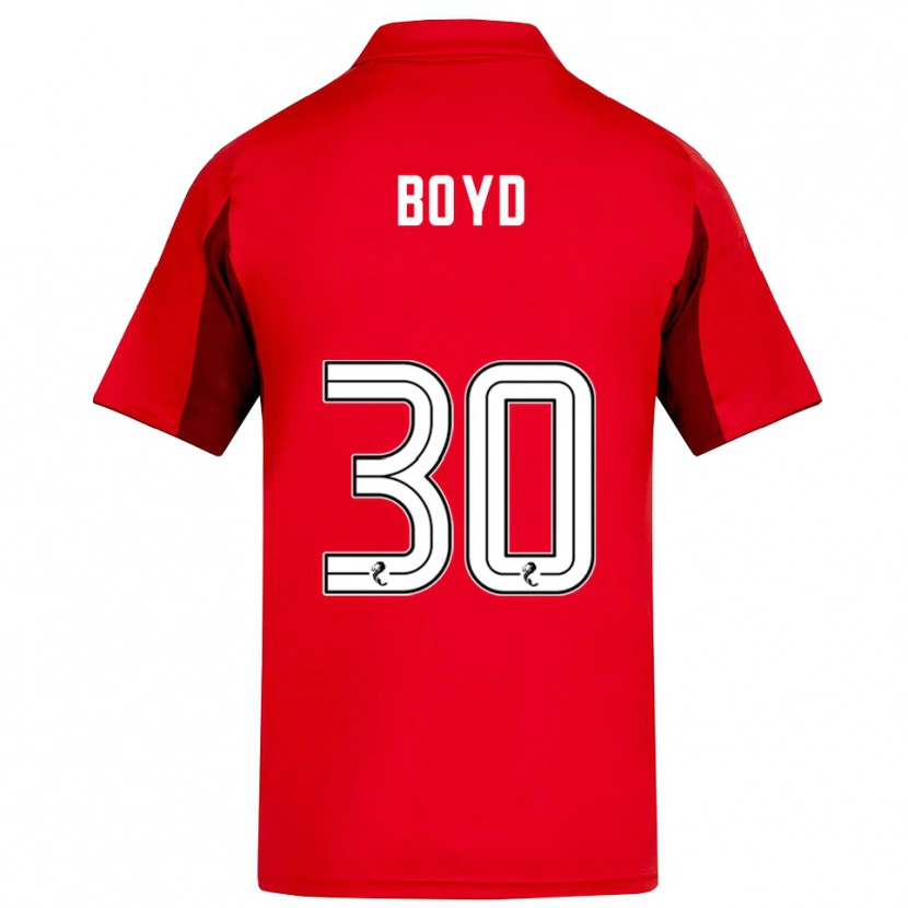 Danxen Niño Camiseta Fletcher Boyd #30 Rojo Borgoña 1ª Equipación 2025/26 La Camisa